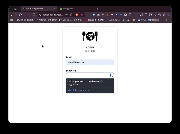 Recipe Foods Web & Api